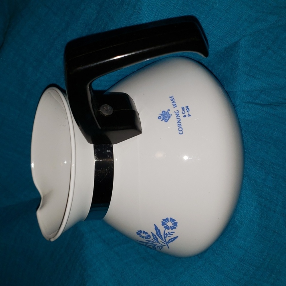 *Vintage* Blue Cornflower Corning Wear 6 Cup Tea Pot P-104 - Picture 3 of 9